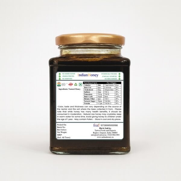 Sidr honey nutrient label