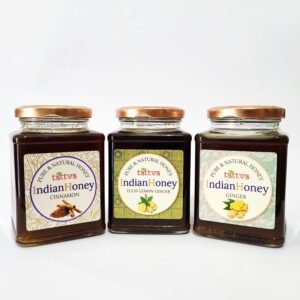 Cinnemon Honey, Tulsi lemon ginger Honey & Ginger Honey collection (pack of 3)500g*3