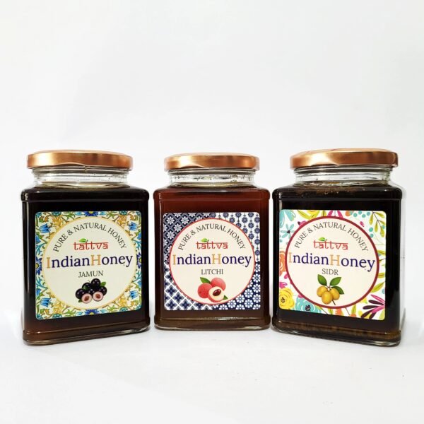 Jamun Honey, litchi Honey, & sidr Honey collection (pack of 3)500g*3 | Indian Honey Jamun Honey, litchi Honey, & sidr Honey collection (pack of 3)500g*3