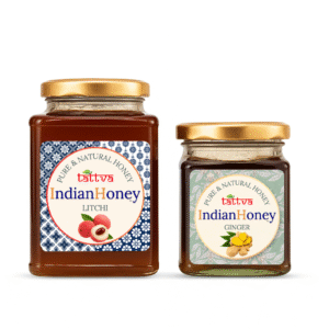 Natural & Litchi Honey & Warming Ginger Infused Honey Combo 500g & 230g