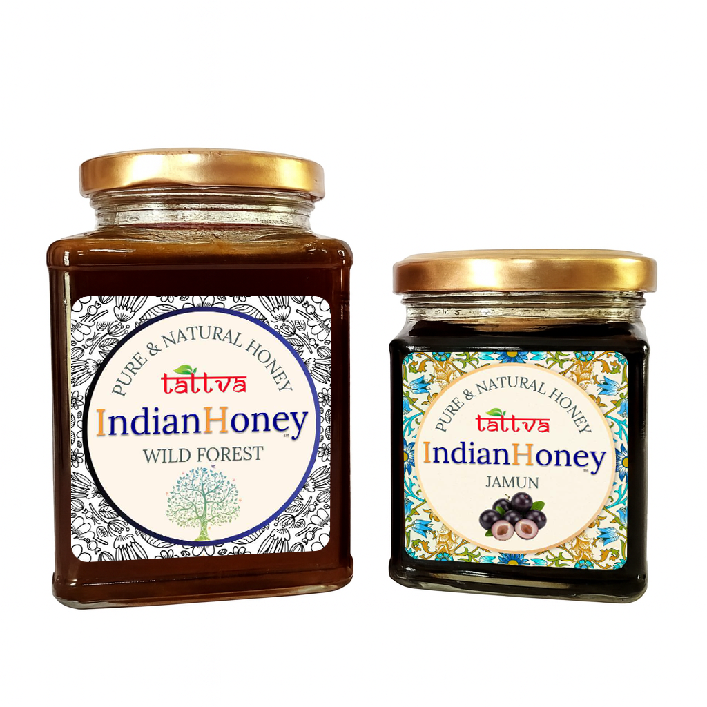 Wild Forest Honey & Raw Honey Jamun Honey Combo 500g & 230g