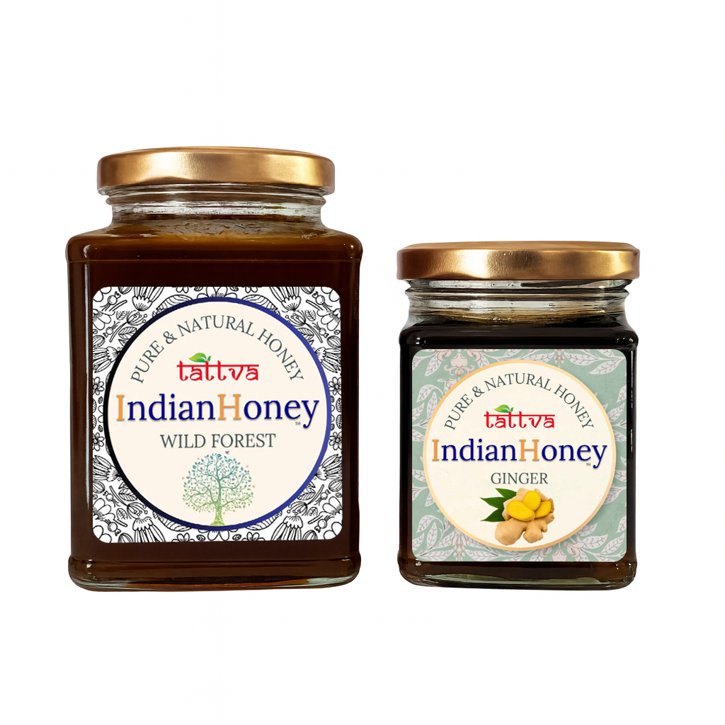 Wild Forest Honey & Warming Ginger Infused Honey Combo 500g & 230g