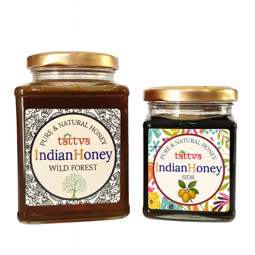 Wild Forest Honey & Raw Honey Sidr Honey Combo 500g & 230g