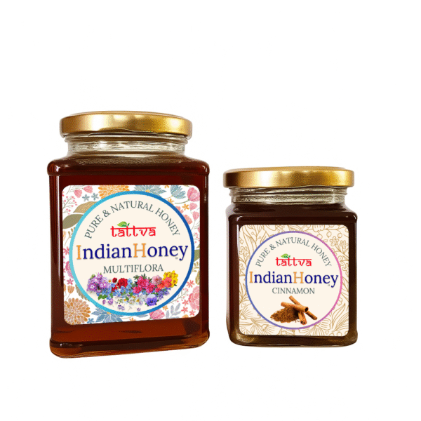 Himalayan Multiflora & Warming Cinnamon Infused Honey Combo 500g & 230g