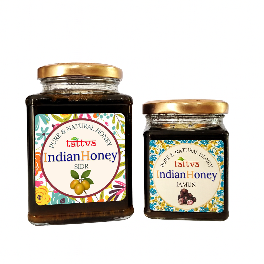 Raw Honey Sidr Honey & Raw Honey Jamun Honey Combo 500g & 230g