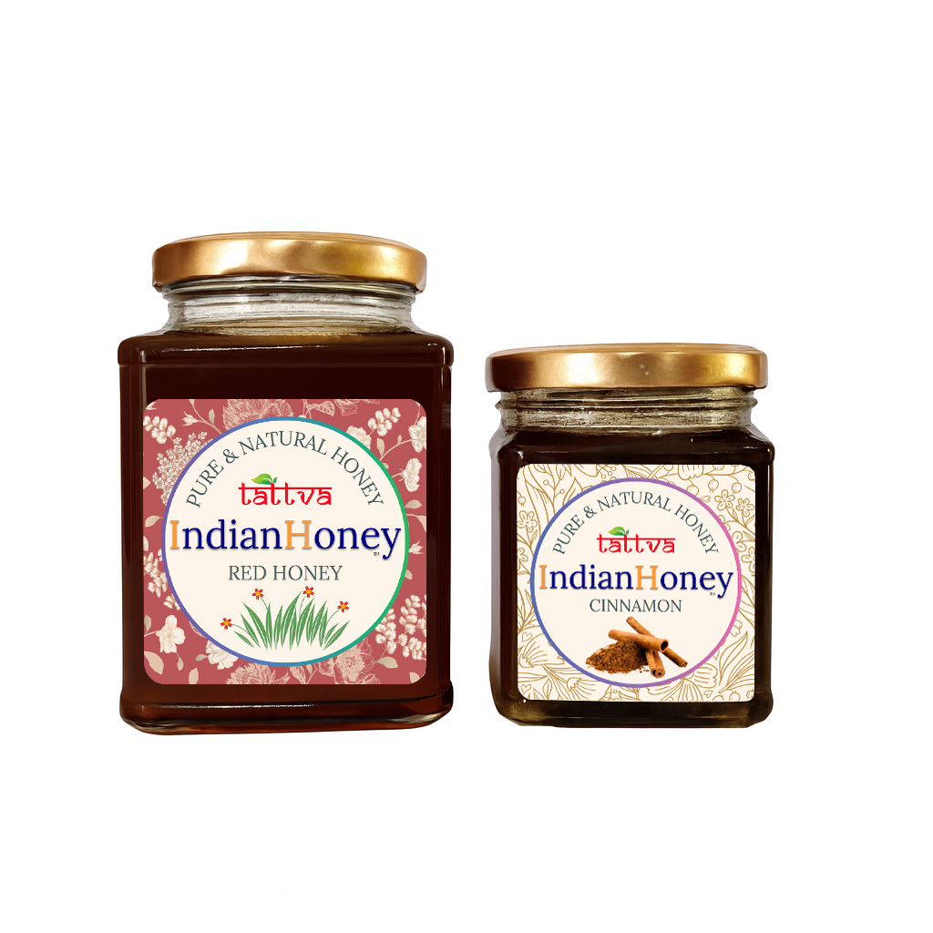Red Honey & Warming Cinnamon Infused Honey Combo 500g & 230g