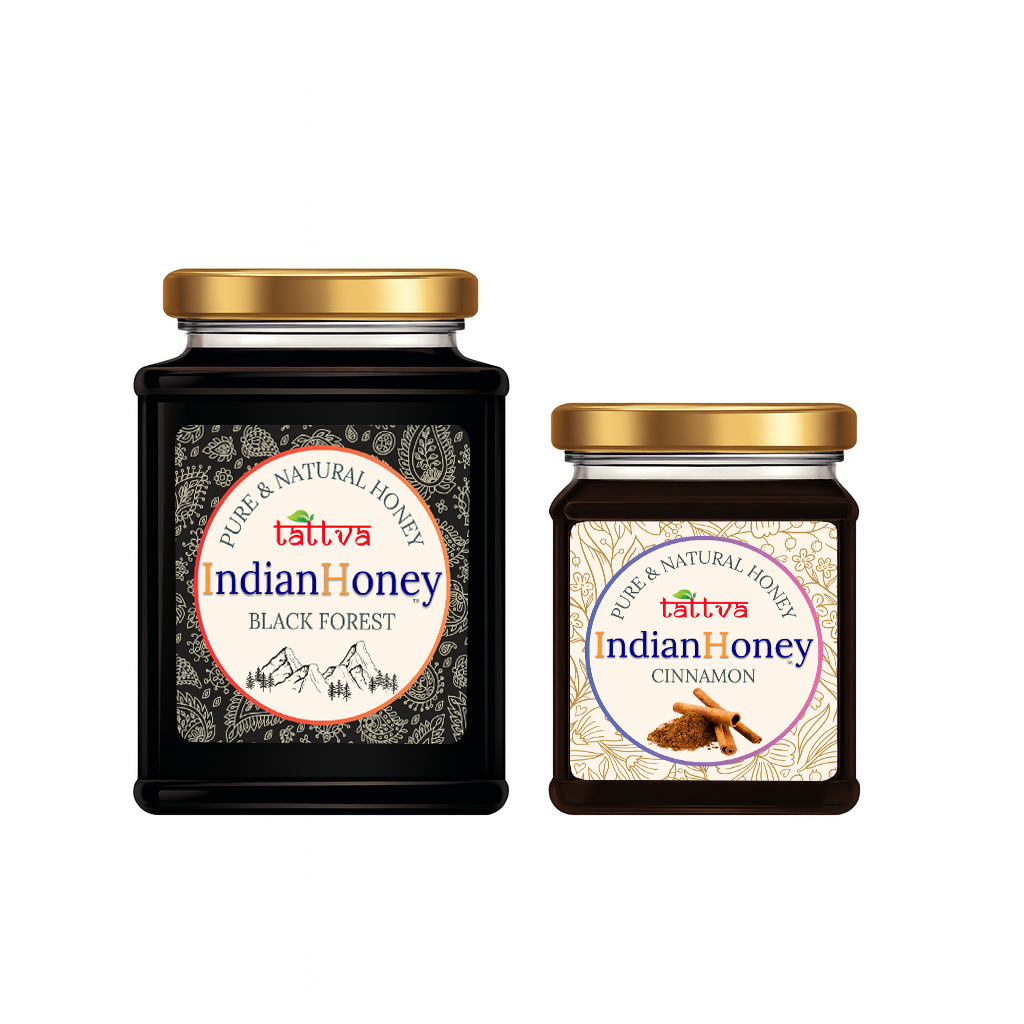 Black Forest Honey & Warming Cinnamon Infused Honey Combo 500g & 230g