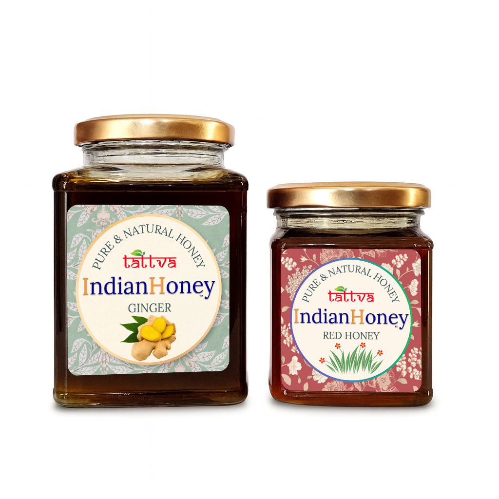 Red Honey & Warming Ginger Infused Honey Combo 500g & 230g