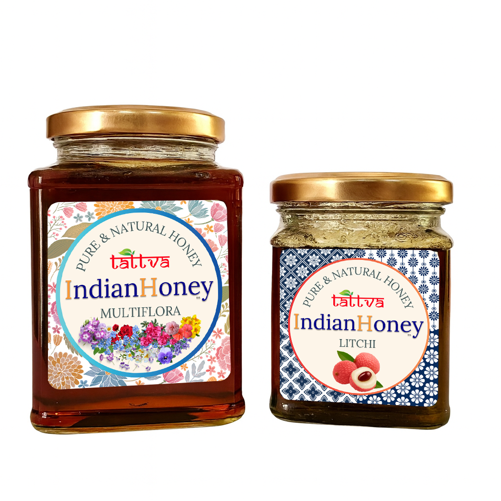 Himalayan Multiflora & Buttery Litchi Honey Combo (500gm & 230gm)