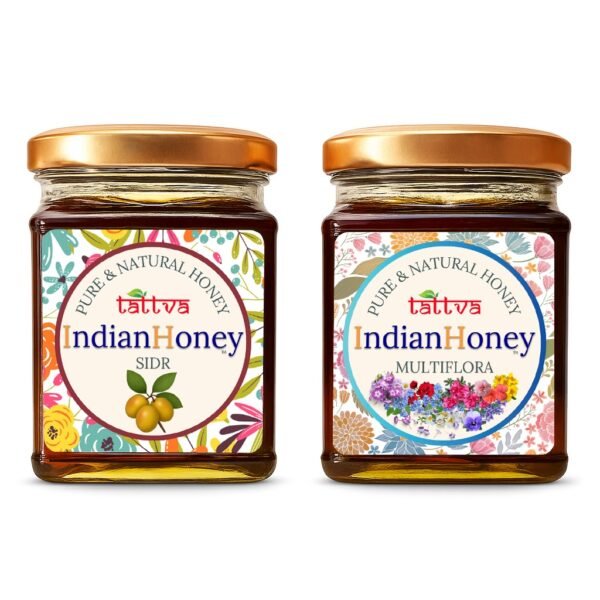 Himalayan Multiflora & Raw Honey Sidr Honey Combo 2x230g | Indian Honey Himalayan Multiflora & Raw Honey Sidr Honey Combo 2x230g