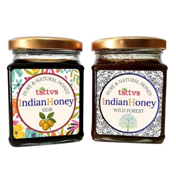 Wild Forest Honey & Raw Honey Sidr Honey Combo 2x230g | Indian Honey Wild Forest Honey & Raw Honey Sidr Honey Combo 2x230g