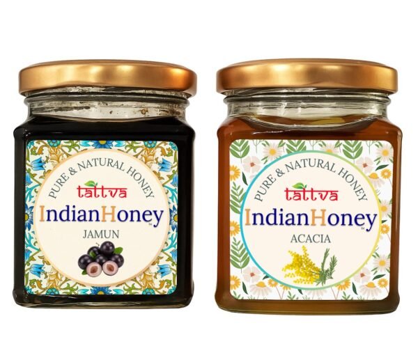 Rajasthan Acacia Honey & Raw Honey Jamun Honey Combo 2x230g