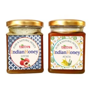 Rajasthan Acacia Honey & Natural &  Litchi Honey Combo 2x230g