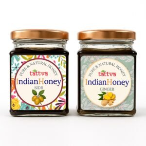 Raw Honey Sidr Honey & Warming Ginger Infused Honey Combo 2x230g