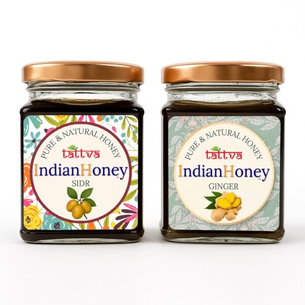 Raw Honey Sidr Honey & Warming Ginger Infused Honey Combo 2x230g
