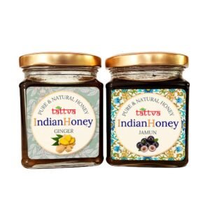 Raw Honey Jamun Honey & Warming Ginger Infused Honey Combo 2x230g