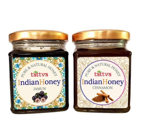 Raw Honey Jamun Honey & Warming Cinnamon Infused Honey Combo 2x230g