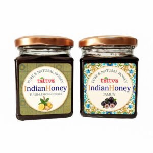 Raw Honey Jamun Honey & Tulsi Lemon Ginger Infused Honey Combo 2x230g