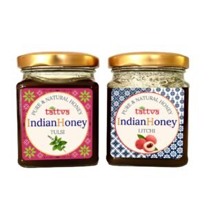 Natural Litchi Honey & Ayurvedic Tulsi Natural Honey Combo 2x230g