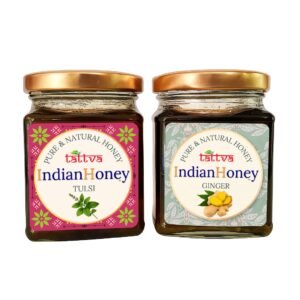 Warming Ginger Natural Honey & Ayurvedic Tulsi Natural Honey Combo 2x230g