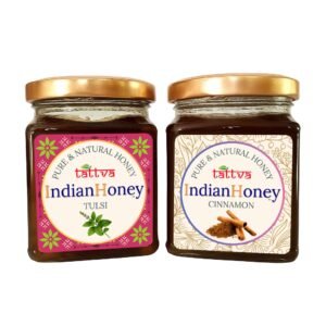 Warming Cinnamon Natural Honey & Ayurvedic Tulsi Natural Honey Combo 2x230g