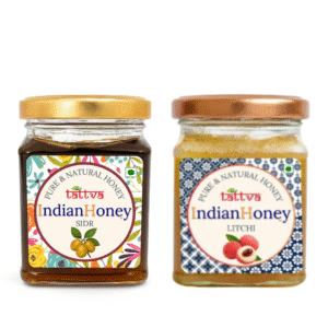Raw Honey Sidr Honey & Natural &  Litchi Honey Combo 2x230g