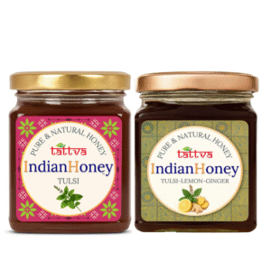 Natural Tulsi Honey with Tulsi Lemon Ginger Honey Combo 2x230g